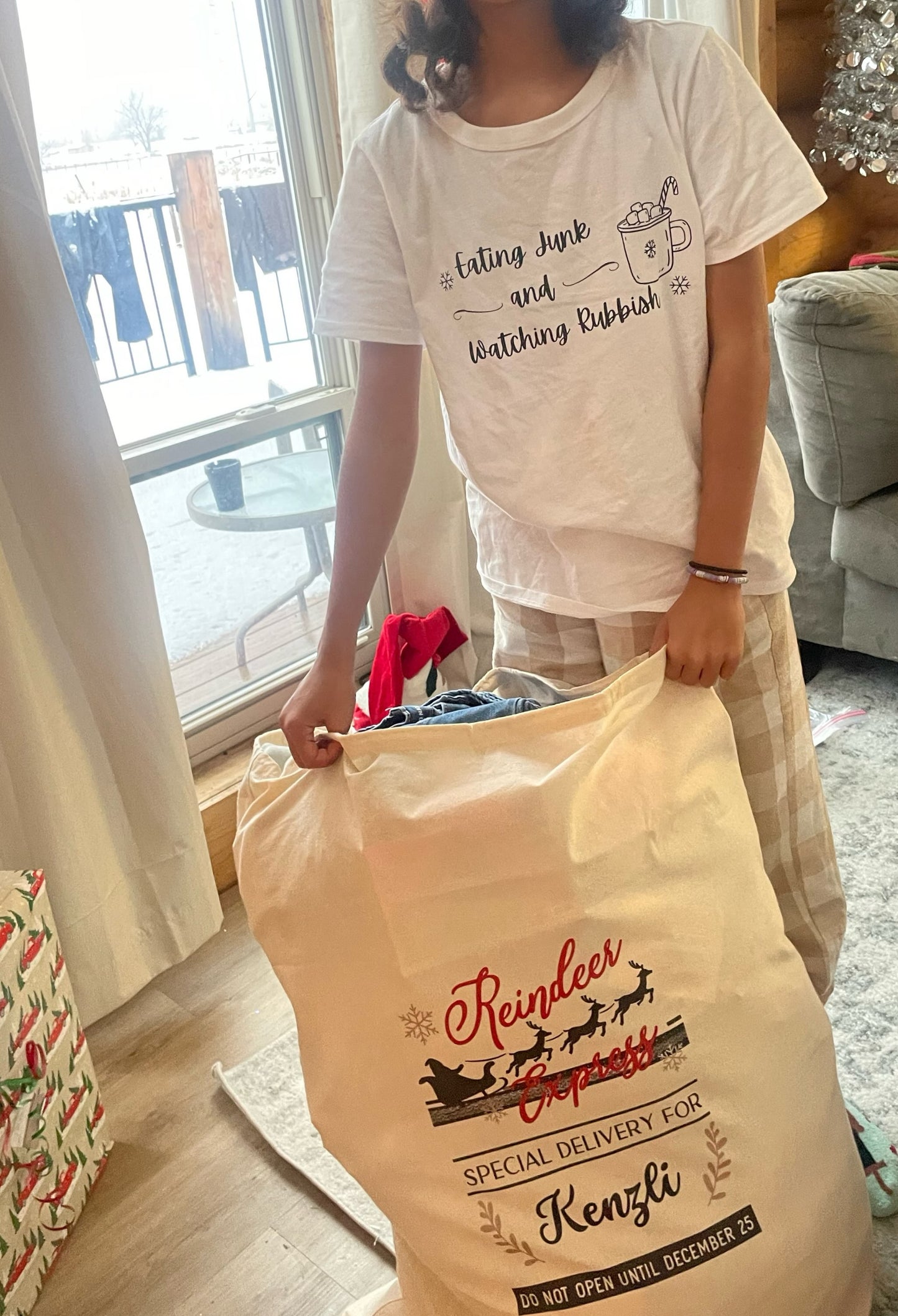 Large Holiday Canvas Totes