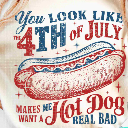 4th - Hot Dog Quote T-shirt