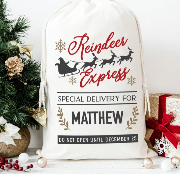 Large Holiday Canvas Totes